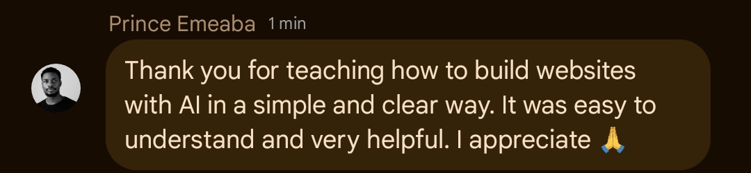 Prince Emeaba testimonial